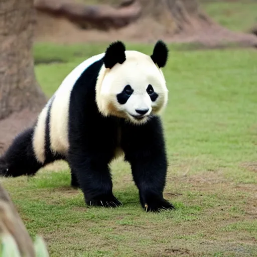 a panda walks into a bar, then eats, shoots, and | Stable Diffusion