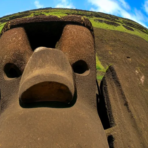 Prompt: Moai at the bottom of ocean