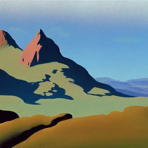 Image similar to scottish mountain view by roger dean