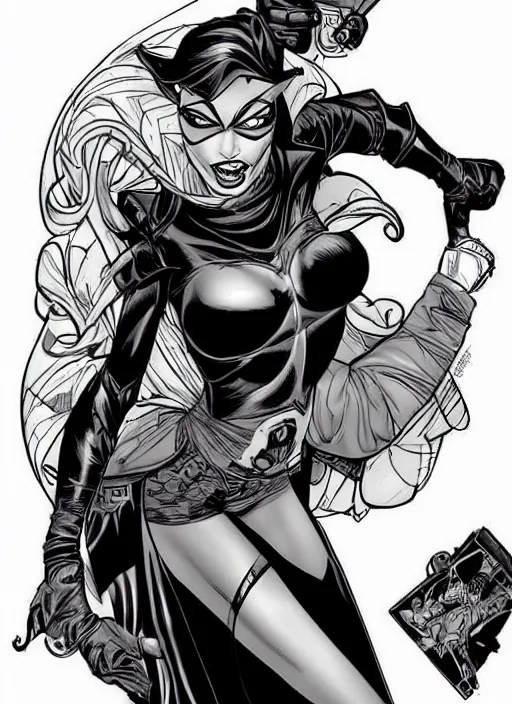 Image similar to spy raven by j. scott campbell, masterpiece ink illustration,