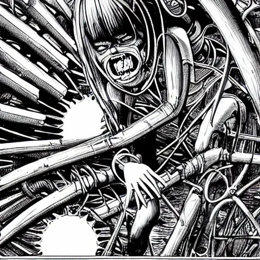 Prompt: H.R Giger seinen manga 🚲🚲🚲 🌞!!!!