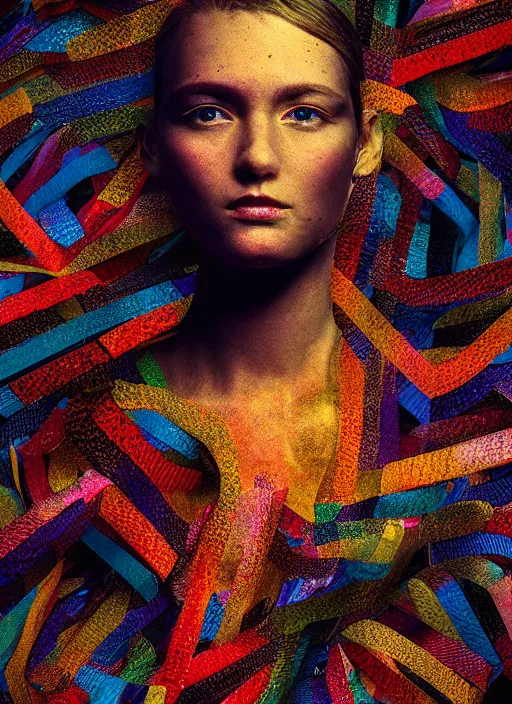 Image similar to portraits, groups of happy humans creating detailed flow of beautiful digital objects, text morphing into objects, highly detailed, super realistic, perfect lighting pixel sorting, style sheet