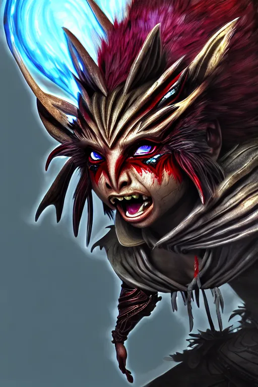 Prompt: Asura of Guild Wars 2, concept art, close-up, digital art, hyper-realistic, highly detailed