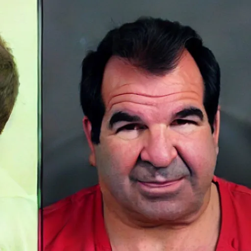 Prompt: Phil Swift mugshot