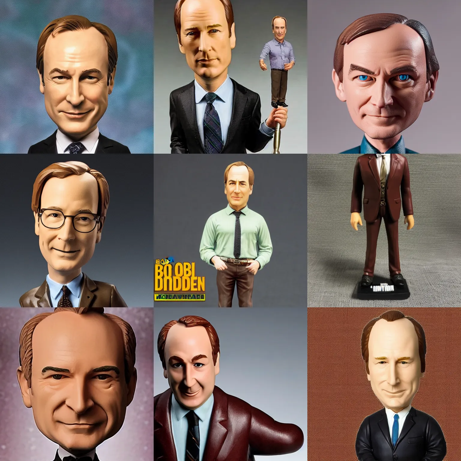 Prompt: bob odenkirk as a bobblehead doll