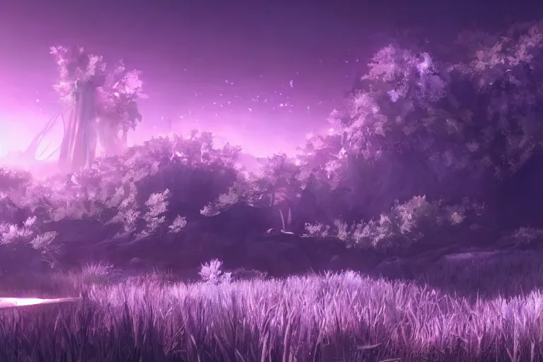 Image similar to scenery artwork, scene beautiful, light essence bioluminescent acrylic and cold nier automata pixiv scenery artwork : nature dream wire vegetation magic density infinite, hypersigil astrology macro seminal dream points of frozen imaginative vaporwave juice fluid dream scenery, high quality astral projection renders, nier automata, concept art