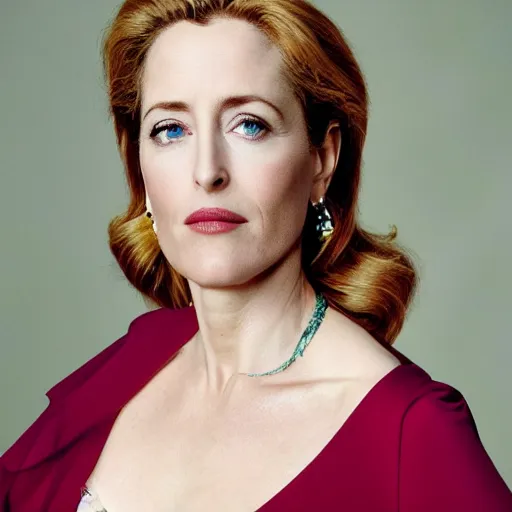 Prompt: gillian anderson playing the role of catherine the great