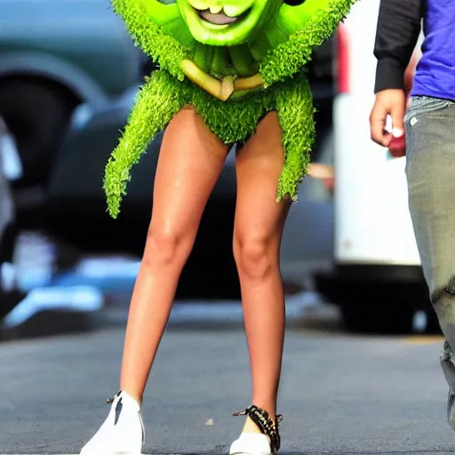 Image similar to selena gomez as celery monster