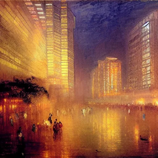 Prompt: Shenzhen, night, China, Turner,