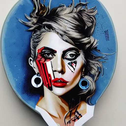 Prompt: a sculpture of Lady Gaga, by Sandra Chevrier