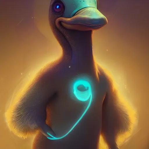 Image similar to anthropomorphic platypus princess, huggy wuggy from poppy playtime video game, fullbody, ultra high detailed, glowing lights, oil painting, greg rutkowski, charlie bowater, beeple, unreal 5, daz, hyperrealistic, octane render, rpg portrait, dynamic lighting, fantasy art, beautiful face