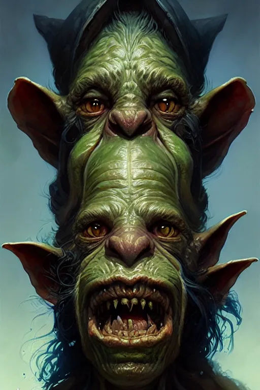 Image similar to elder goblin portrait, by bayard wu, anna podedworna, gaston bussiere, greg rutkowski