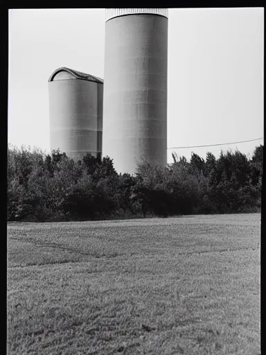 Image similar to a photo by berne becher and hilla becher of a grain silo