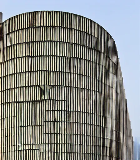 Image similar to a building designed by berne becher and hilla becher