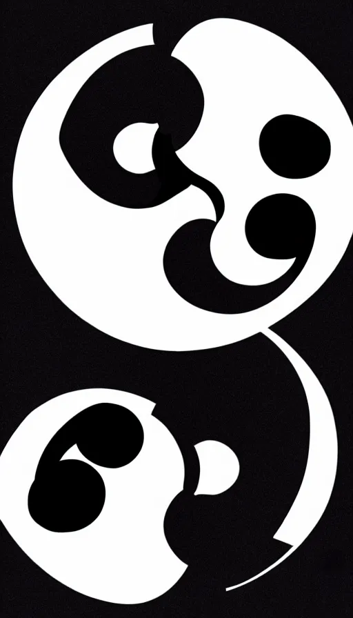 Prompt: Abstract representation of ying Yang concept, from Cryptid Academia