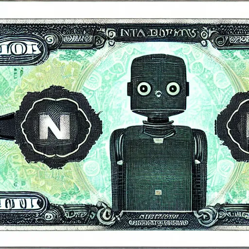 Image similar to robot intaglio banknote