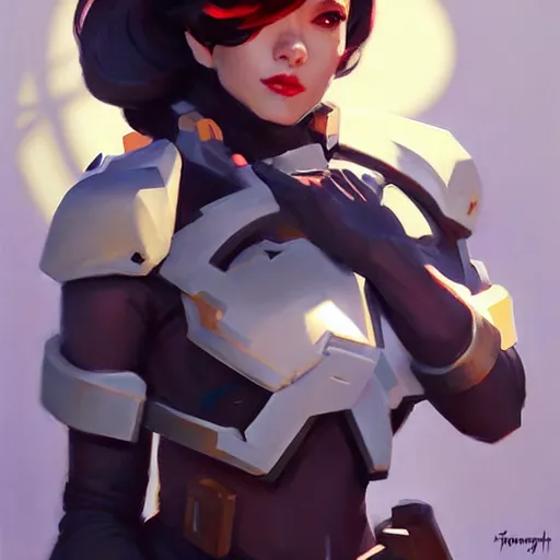 Image similar to Greg Manchess portrait painting of ゼロツ as Overwatch character, medium shot, asymmetrical, profile picture, Organic Painting, sunny day, Matte Painting, bold shapes, hard edges, street art, trending on artstation, by Huang Guangjian and Gil Elvgren and Sachin Teng