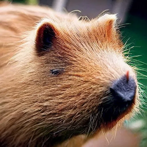 Image similar to cute fluffy smol capybara