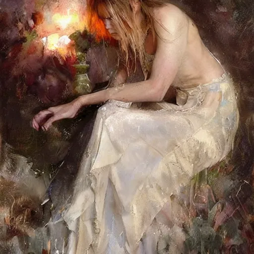 Prompt: nightmare by daniel gerhartz, trending on artstatiom