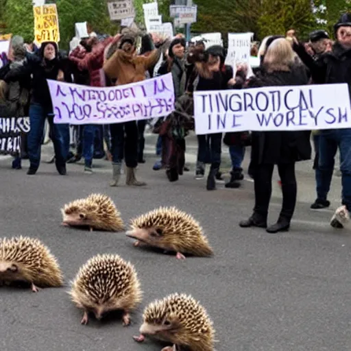 Image similar to Protest of hedgehogs