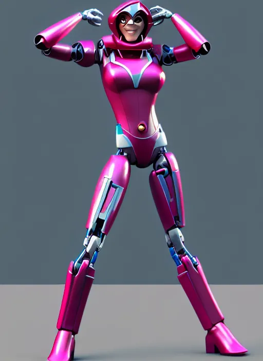 Image similar to Helen Parr as the transformer arcee, android heroine, robot girl, 3d model, curvy, octane render, many intricate details, artstation trending, conceptart.com, official media