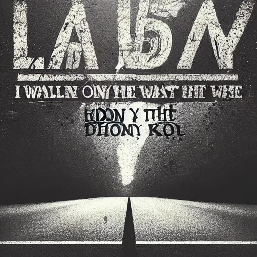 Image similar to i walk a lonely road the only one that i have ever known don't know where it goes but it's home to me, and i walk alone i walk this empty street on the boulevard of broken dreams where the city sleeps and i'm the only one, and i walk alone