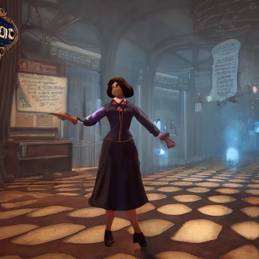 Image similar to Screenshot from Bioshock Infinite, Elizabeth