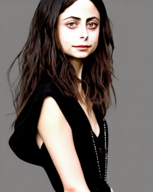 Prompt: style of louise elisabeth vigee le brun : : gorgeous willa holland : : evil witch, swirling black magic, black dress : : symmetrical face, symmetrical eyes : : full body pose : : gorgeous black hair : : magic lighting, low spacial lighting : :