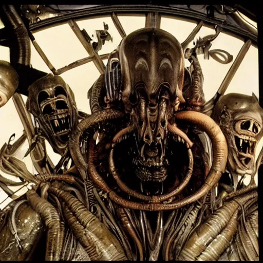 Image similar to film still of saul goodman in aliens, by h. r. giger, very detailed, realistic