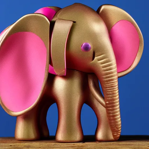 Prompt: a pink elephant turning a electrical octophant