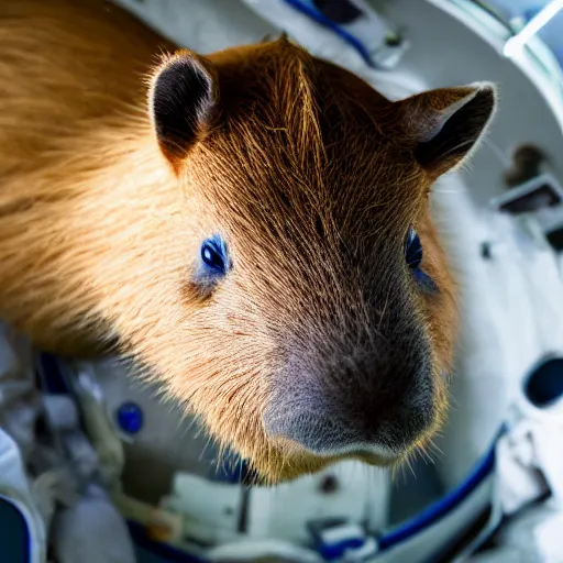 Image similar to a capybara astronaut, HD photography