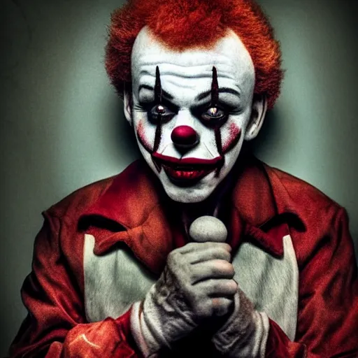 Prompt: killer clowns, realistic 4k