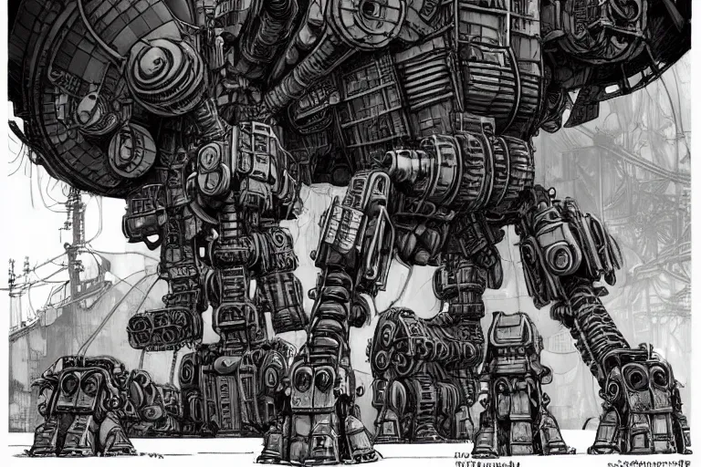 Image similar to dieselpunk mechs that look like Dragonfly, inside an gigantic underground concrete doom hangar, interior structure, drains, storm drains, jungle, vines, algea, cables, panels, walls, ceiling, floor, doors, brutalist architecture, intricate ink drawing, highly detailed in the style of Ashley Wood, moebius and Tsutomu Nihei, photorealistic, cinematic, intricate detail, well lit,