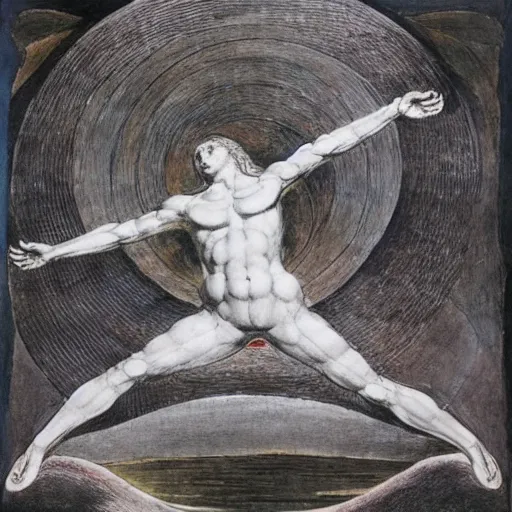 Prompt: art by William Blake