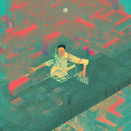 Prompt: illustration of to be screaming, by Victo Ngai and James Gilleard