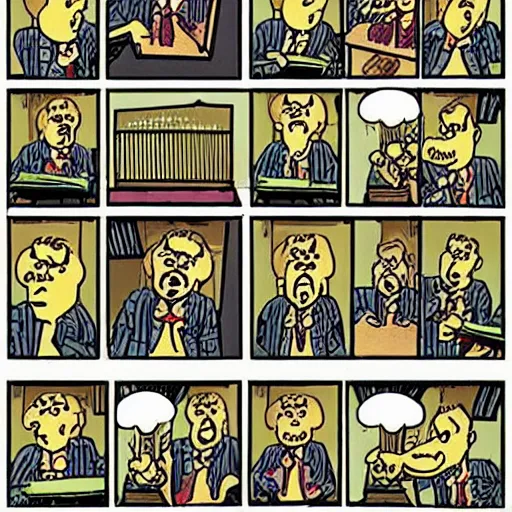 Prompt: recreation of the loss internet meme, loss comic, by R. Crumb