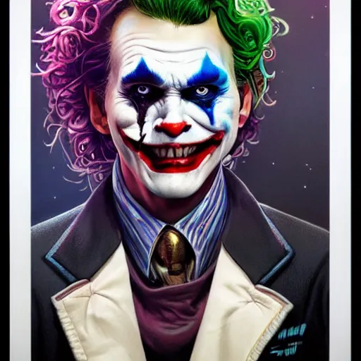 Prompt: lofi biopunk joker portrait, Pixar style, by Tristan Eaton Stanley Artgerm and Tom Bagshaw.