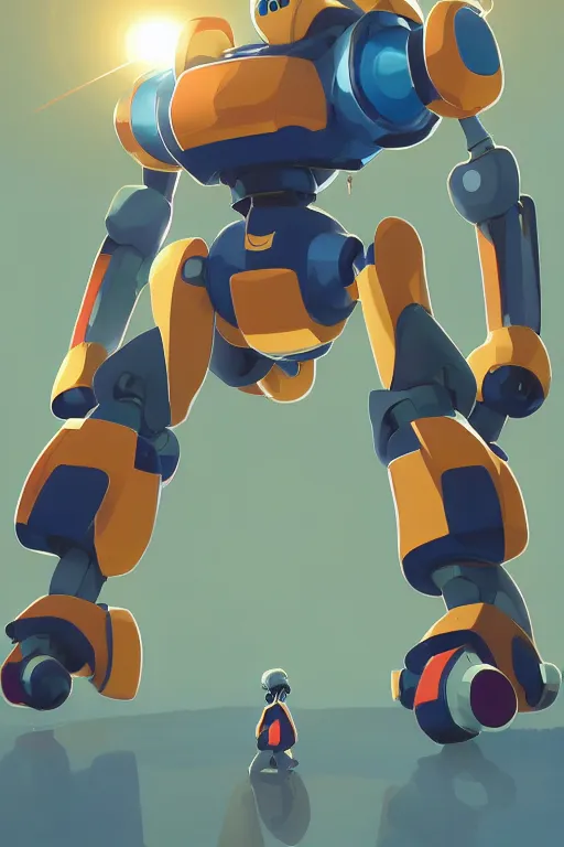 Image similar to metabots medabots medarotto medarot robot minimalist comics, behance hd by jesper ejsing, by rhads, makoto shinkai and lois van baarle, ilya kuvshinov, rossdraws global illumination ray tracing hdr radiating a glowing aura