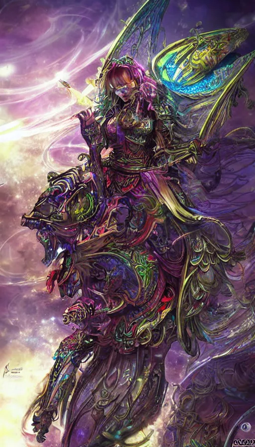 Prompt: psytrance artwork, from guild wars