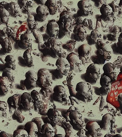 Image similar to picture of hungry people from mars, detail picture, image by yulia losilzon, yu qiping