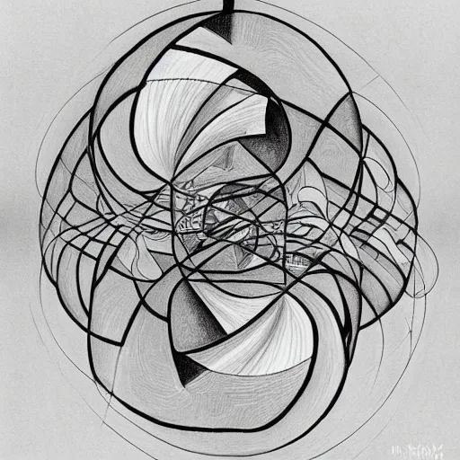 Image similar to Quantum mechanics portrayed in a drawing by M. C. Escher