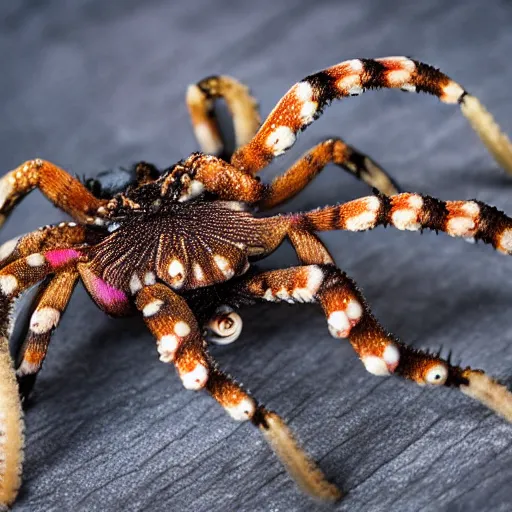 Prompt: a spider mixed with an octopus, hybrid creature, professional photography