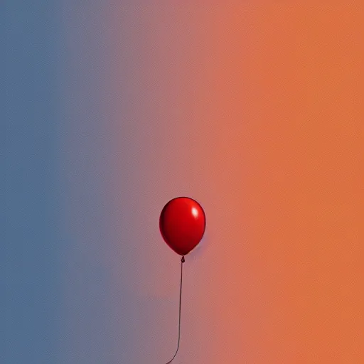 Image similar to album art of a hand holding a balloon coming out the water with a red sky by chris bilheimer, moody, digital art