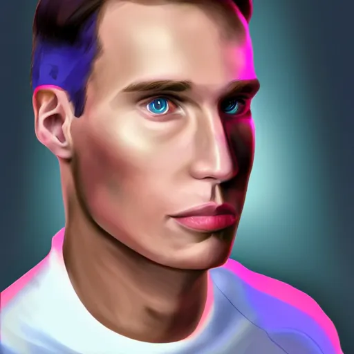 Prompt: Jerma985 digital portrait