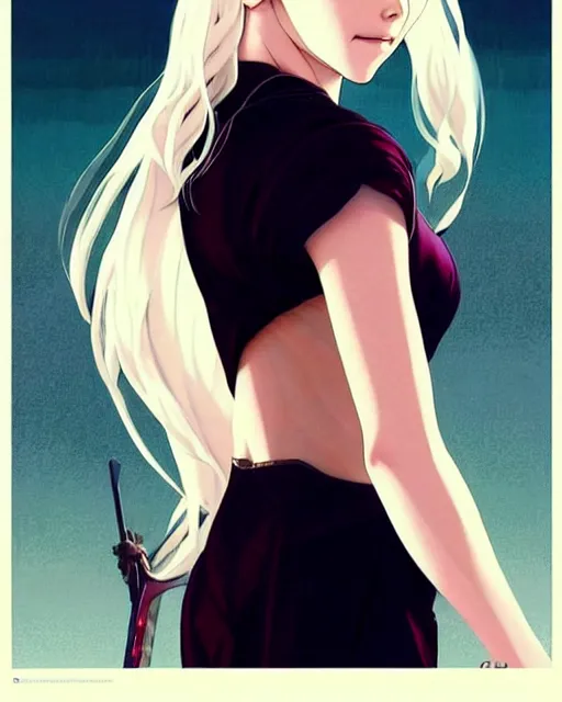 Prompt: daenerys targaryen | | very very anime!!!, fine - face, smiling, realistic shaded perfect face, fine details. anime. realistic shaded lighting poster by ilya kuvshinov katsuhiro otomo ghost - in - the - shell, magali villeneuve, artgerm, jeremy lipkin and michael garmash and rob rey