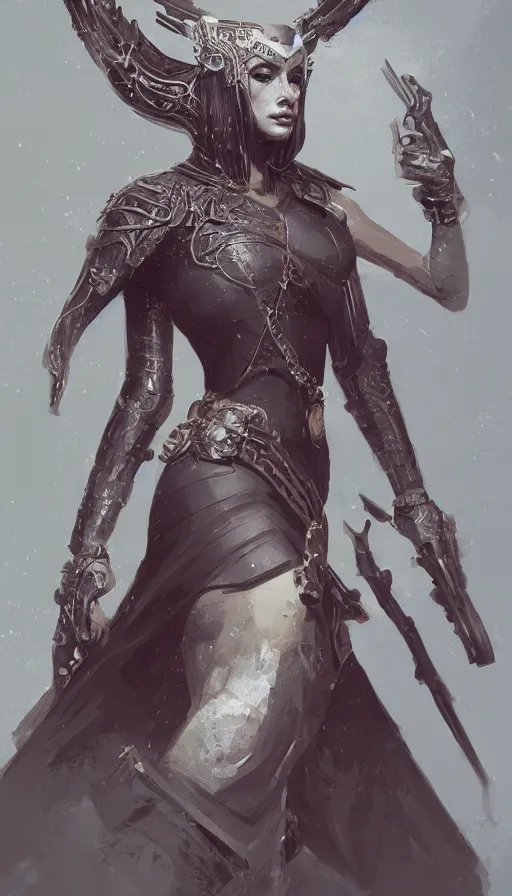 Image similar to a finely detailed full body portrait of a dusky queen in a medieval warzone, symmetrical facial features, intricate, elegant, digital painting, trending on Artstation, concept art, smooth, sharp focus, illustration, by Ruan Jia and Mandy Jurgens and Artgerm