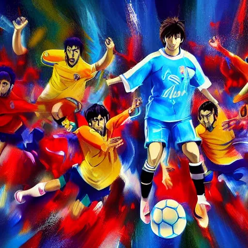 Prompt: disco diffusion painting of marseille football team by makoto shinkai, masterpiece, contest award winner