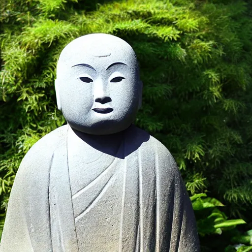 Image similar to photo of a jizo stature in a garden