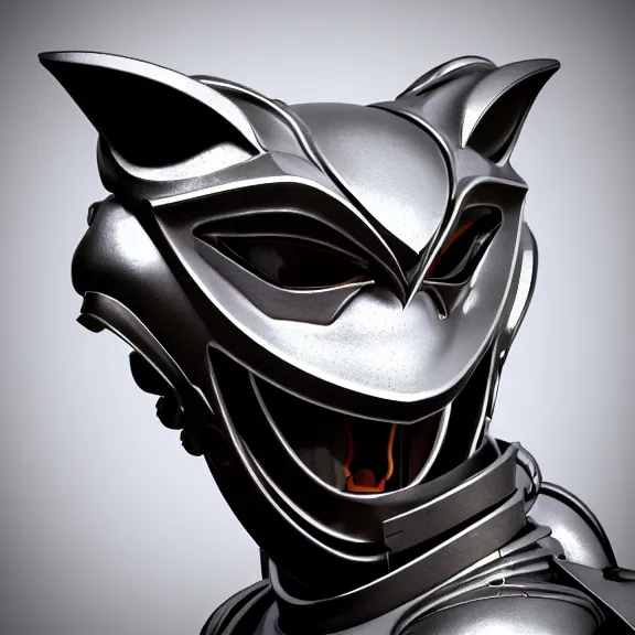 Image similar to detailed close bust shot of a gigantic goddess elegant beautiful stunning anthropomorphic hot robot mecha female dragon, eating a spaceship whole, with sleek silver metal armor and cat ears, OLED visor over eyes, micro art, prey, vore, digital art, mawshot, dragon vore, dragon maw, furry art, high quality, 8k 3D realistic, macro art, micro art, Furaffinity, Deviantart, Eka's Portal, G6