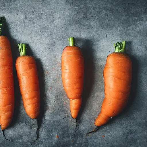 Image similar to high resolution photo of carrots, michelin star, food photography, instagram, trending